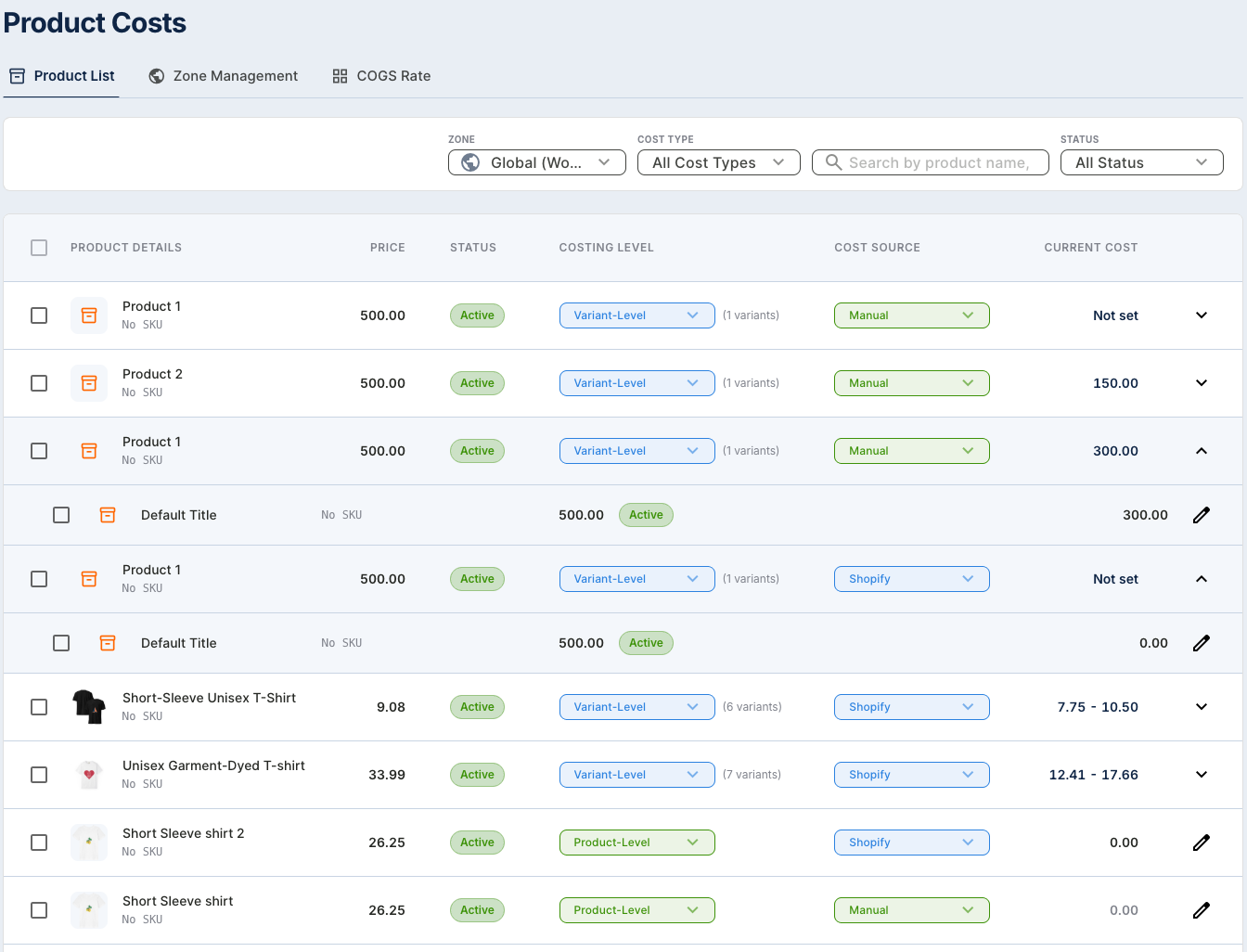 New Feature: Choose Your COGS Source — Shopify Sync or Manual Cost